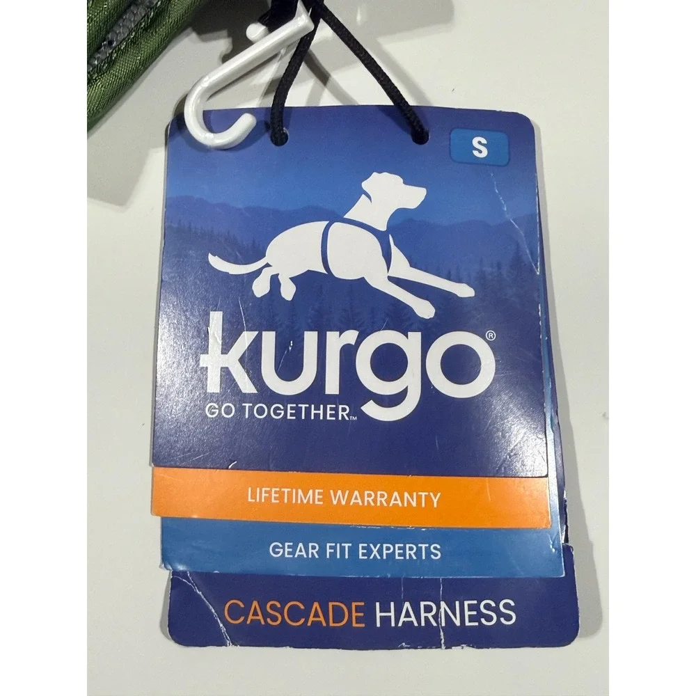 KURGO Cascade Dog Harness - Green Backpack POG30-17532 Hiking Gear -Small NWT